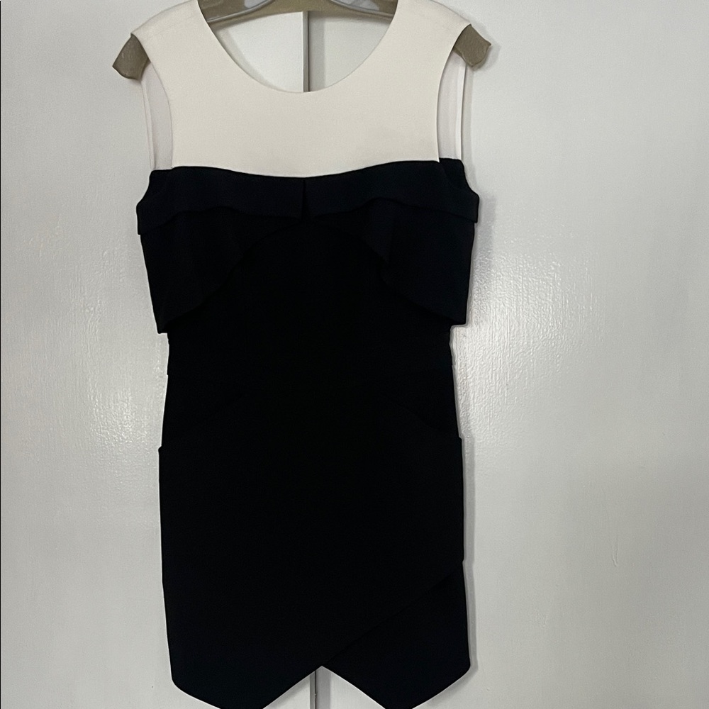 BCBGMaxAzria Black and White Mini Dress